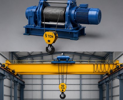 Technical Guide for Selecting a 5-Ton Hoist and a 10-Ton Overhead Crane